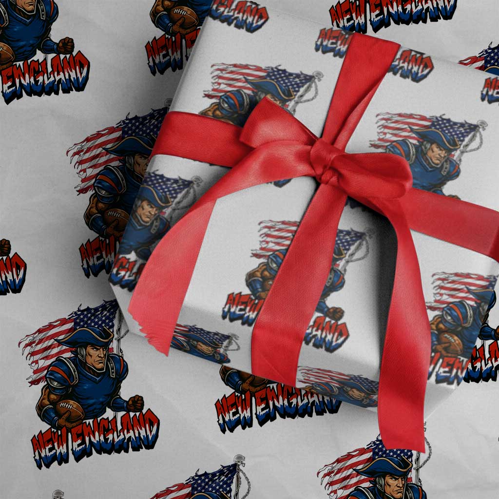 NEFP Game Day Sports Fan Gift Wrapping Paper Roll TS12 White Print Your Wear