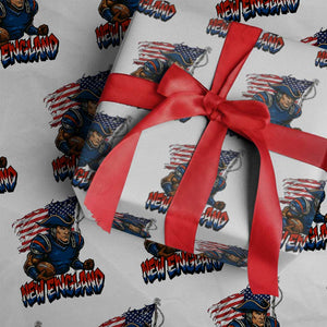 NEFP Game Day Sports Fan Gift Wrapping Paper Roll TS12 White Print Your Wear