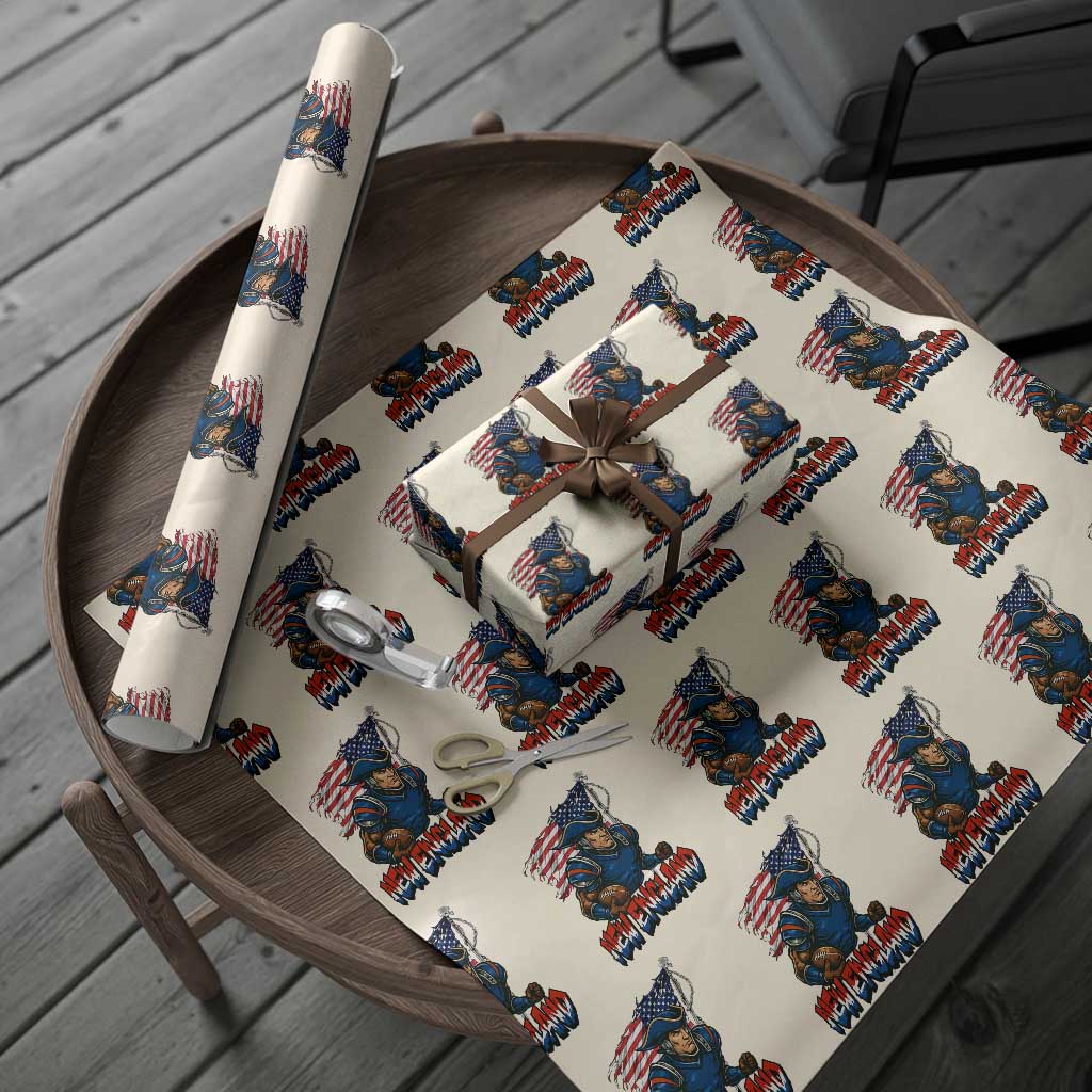 NEFP Game Day Sports Fan Gift Wrapping Paper Roll TS12 Beige Print Your Wear