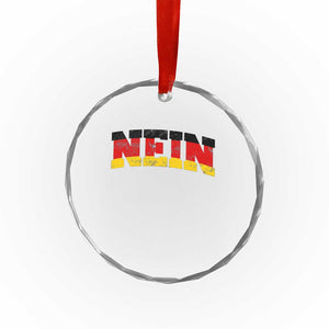 Nein Germany Crystal Glass Ornament No Saying Funny German Flag Oktoberfest TS10 Print Your Wear