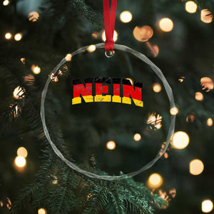 Nein Germany Crystal Glass Ornament No Saying Funny German Flag Oktoberfest TS10 Print Your Wear