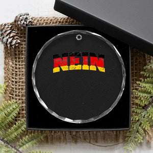 Nein Germany Crystal Glass Ornament No Saying Funny German Flag Oktoberfest TS10 Print Your Wear