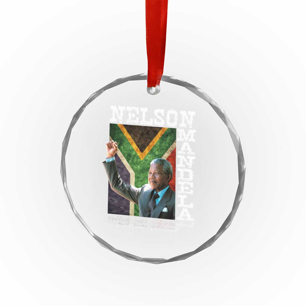 Nelson Mandela Quote Crystal Glass Ornament Real Leaders Must Be Ready To Sacrifice All For The Freedom TS11 Print Your Wear