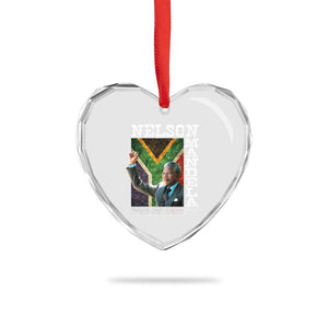 Nelson Mandela Quote Heart Crystal Glass Ornament Real Leaders Must Be Ready To Sacrifice All For The Freedom TS11 Print Your Wear