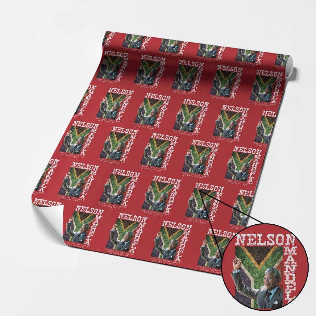 Nelson Mandela Quote Wrapping Paper Roll Real Leaders Must Be Ready To Sacrifice All For The Freedom TS11 Red Print Your Wear