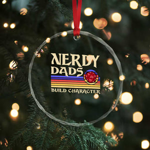 Nerdy Dad Crystal Glass Ornament Funny Fathers Day RPG Gaming D20 Tabletop TS11 Print Your Wear