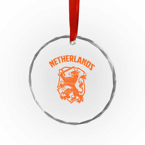 Netherlands Dutch Republic Lion Vintage Holland Crest Crystal Glass Ornament