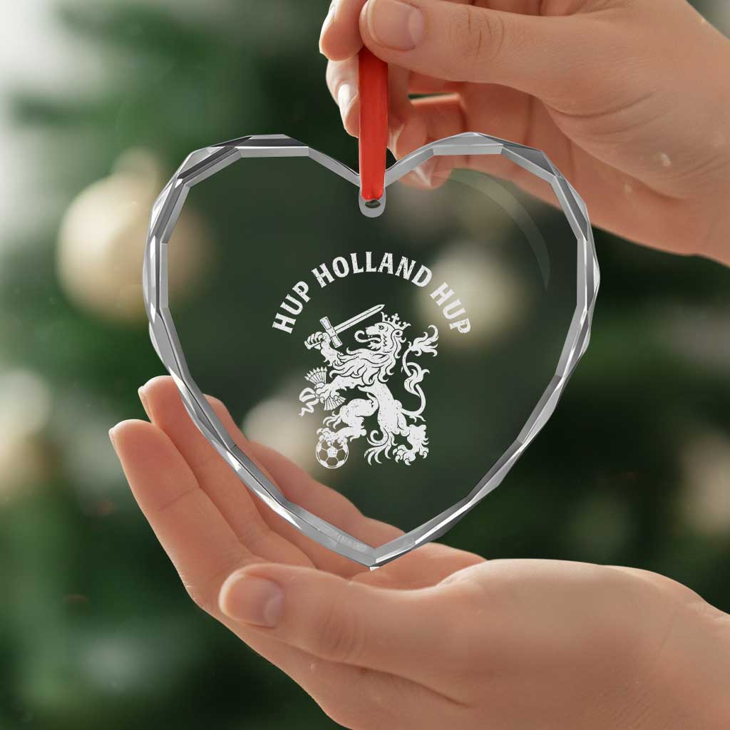 Netherlands Hup Holland Hup Dutch Lion Nederlands Fan Heart Crystal Glass Ornament