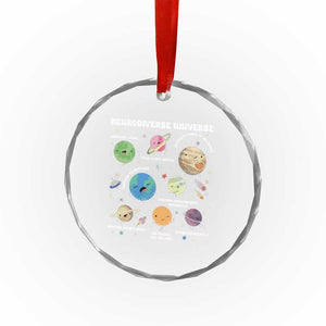 Neurodiverse Universe Crystal Glass Ornament Autism Awareness ASD ADHD Neurodiversity Sped Teacher TS02 Print Your Wear