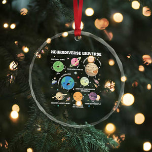 Neurodiverse Universe Crystal Glass Ornament Autism Awareness ASD ADHD Neurodiversity Sped Teacher TS02 Print Your Wear