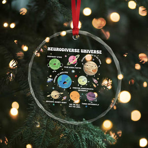 Neurodiverse Universe Crystal Glass Ornament Autism Awareness ASD ADHD Neurodiversity Sped Teacher TS02 Print Your Wear