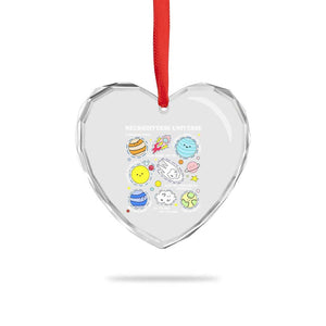 Neurodiverse Universe Heart Crystal Glass Ornament Autism Awareness ADHD ASD Neurodiversity TS02 Print Your Wear
