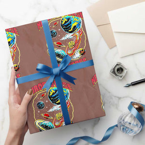 Neurodiverse Universe Wrapping Paper Roll Neurodiversity Embrace ADHD Autism ASD TS02 Mocha Print Your Wear