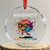 Neurodiversity Brain Crystal Glass Ornament Celebrate The Spectrum Autism Acceptance ASD ADHD TS02 Transparent Glass 3'' Circle Print Your Wear