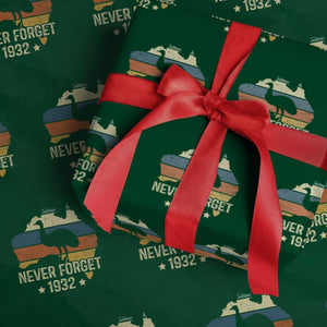 Never Forget 1932 Emu War Wrapping Paper Roll Funny Emu Lover Zookeeper TS10 Green Print Your Wear