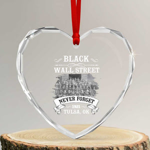 Never Forget Black Wall Street 1921 Heart Crystal Glass Ornament Tulsa Oklahoma Black History Month TS11 Transparent Glass 3'' Heart Print Your Wear