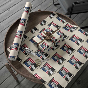 Never Surrender Freedom Wrapping Paper Roll Patriotic Charlie Kirk Tribute American Flag TS02 Beige Print Your Wear