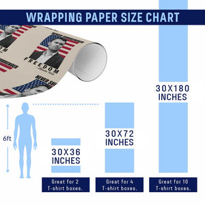 Never Surrender Freedom Wrapping Paper Roll Patriotic Charlie Kirk Tribute American Flag TS02 Print Your Wear