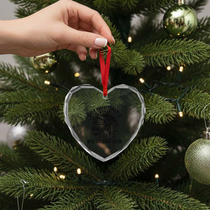 Never Underestimate A Woman With Cherokee Blood Heart Crystal Glass Ornament Native American Heritage Gift