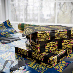 New Achievement Happy Fathers Day Crawler Wrapping Paper Roll Funny Gamer Dad LitRPG Gaming Milestone
