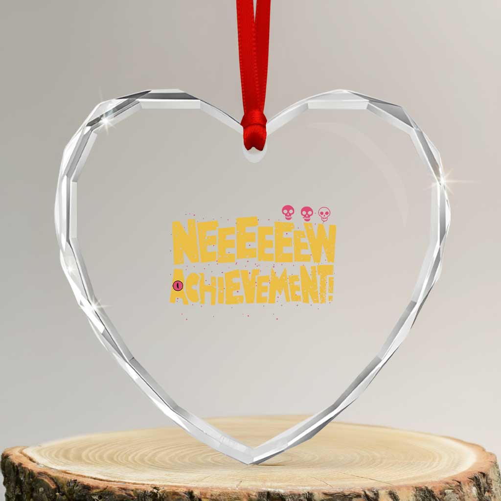 New Achievement Heart Crystal Glass Ornament Funny Sci-Fi Book Lover TS14 Transparent Glass 3'' Heart Print Your Wear
