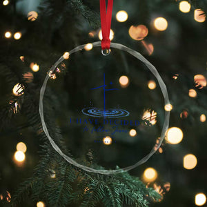 New Believer Crystal Glass Ornament I Have Decided To Follow Jesus In Baptism Cross Water TS10 Print Your Wear