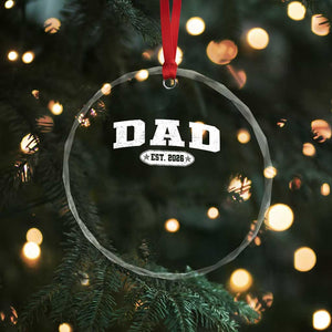 New Dad 2026 Crystal Glass Ornament Promoted To Daddy Est 2026 TS10 Print Your Wear