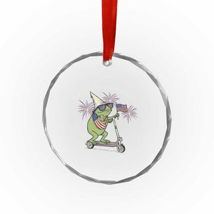 New Dad Frog 4th of July Crystal Glass Ornament Off to Commit Dad Foolery TS14 Print Your Wear
