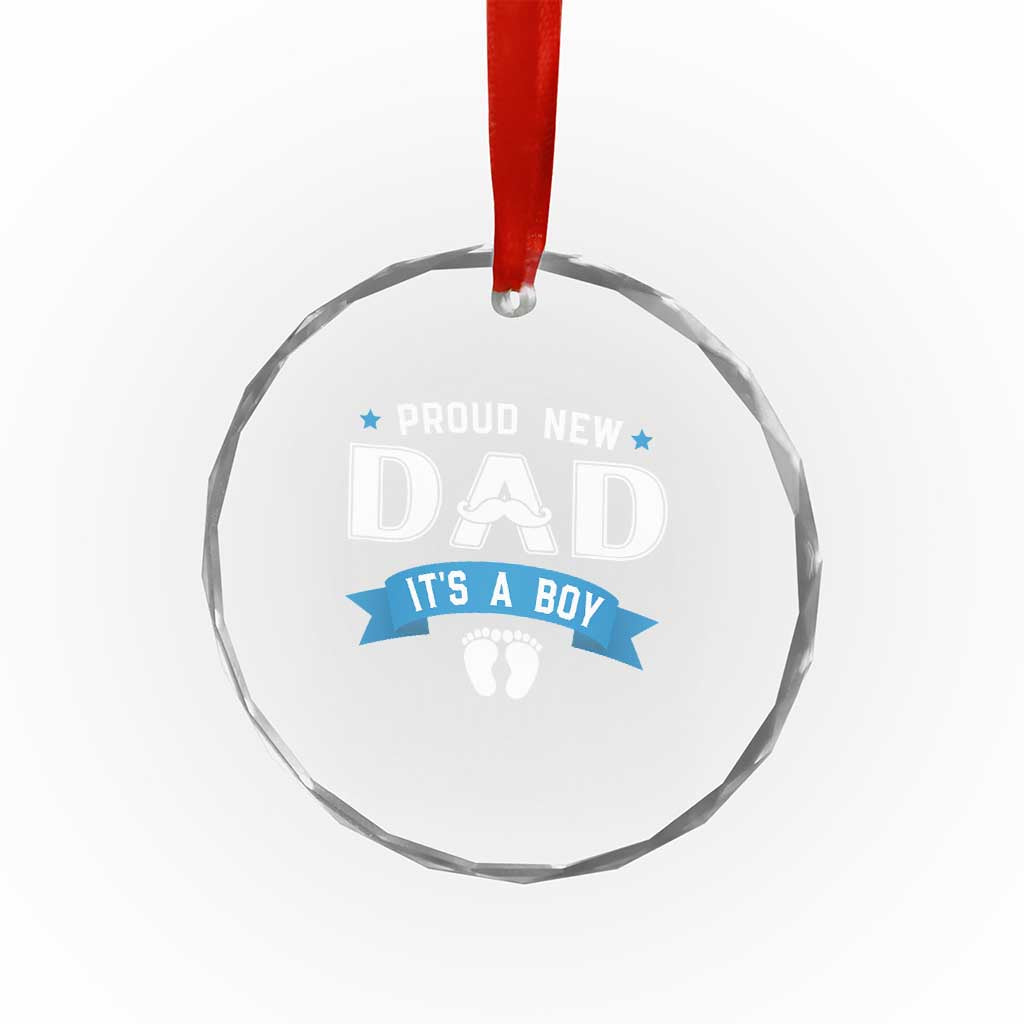 New Dad It's a Boy Crystal Glass Ornament Newborn Daddy Father Baby Boy Son TS10 Print Your Wear