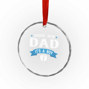 New Dad It's a Boy Crystal Glass Ornament Newborn Daddy Father Baby Boy Son TS10 Print Your Wear