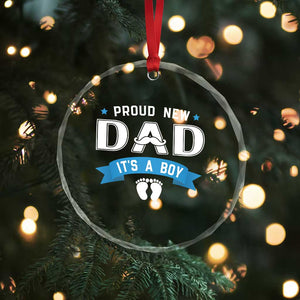 New Dad It's a Boy Crystal Glass Ornament Newborn Daddy Father Baby Boy Son TS10 Print Your Wear