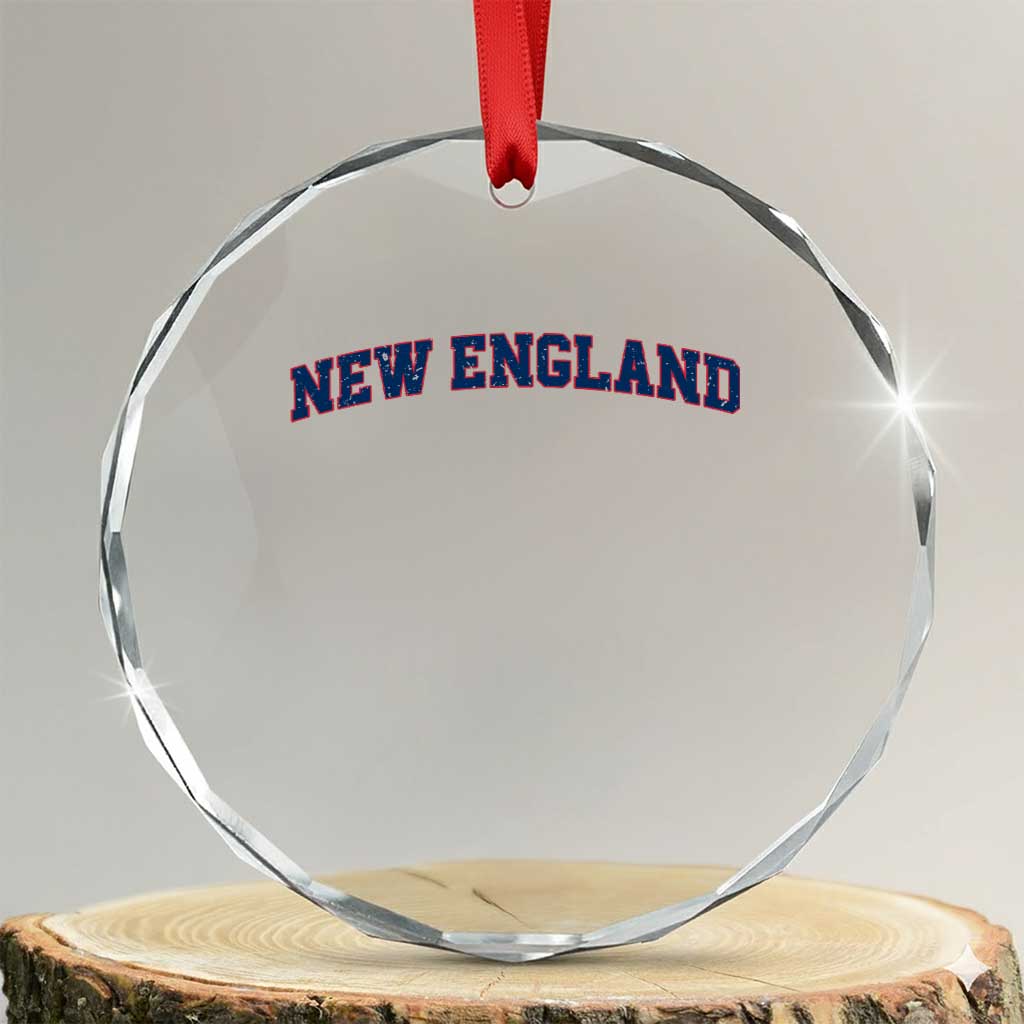 New England Fan Crystal Glass Ornament Vintage Athletic Sports Game Day TS11 Transparent Glass 3'' Circle Print Your Wear