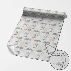 New Mom of Twins Est. 2025 Wrapping Paper Roll First Mothers Day Matching Gift Light TS02 Christmas Plaid Print Your Wear