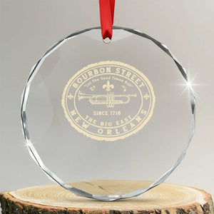 New Orleans Bourbon Street The Big Easy Crystal Glass Ornament Let The Good Times Roll TS11 Transparent Glass 3'' Circle Print Your Wear