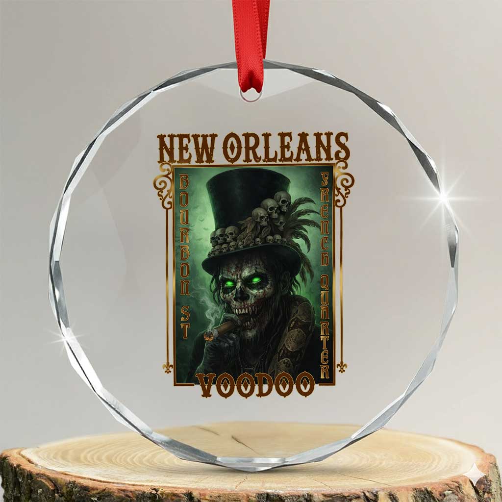 New Orleans Voodoo Crystal Glass Ornament Bourbon Street French Quarter Creepy Occult Lover TS11 Transparent Glass 3'' Circle Print Your Wear