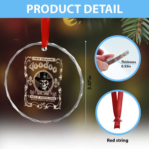 New Orleans Voodoo Crystal Glass Ornament Tales Of Voodoo Magic Skull Spooky Hoodoo Rootworker TS11 Print Your Wear