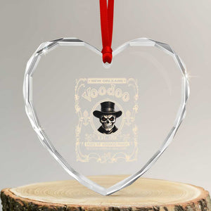 New Orleans Voodoo Heart Crystal Glass Ornament Tales Of Voodoo Magic Skull Spooky Hoodoo Rootworker TS11 Transparent Glass 3'' Heart Print Your Wear