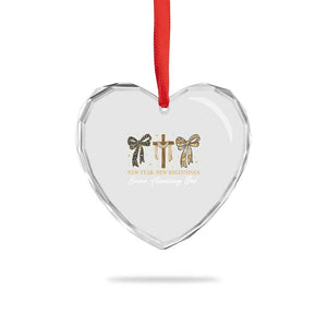 New Year New Beginnings Same Amazing God Heart Crystal Glass Ornament Christian New Years Eve TS11 Print Your Wear