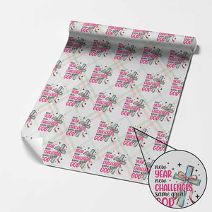 New Year New Challenges Same Great God Wrapping Paper Roll Christian New Year Eve TS11 Christmas Plaid Print Your Wear
