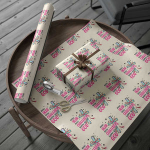 New Year New Challenges Same Great God Wrapping Paper Roll Christian New Year Eve TS11 Beige Print Your Wear