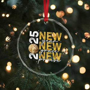 New Year New Grace New Praise 2025 Crystal Glass Ornament TS11 Print Your Wear