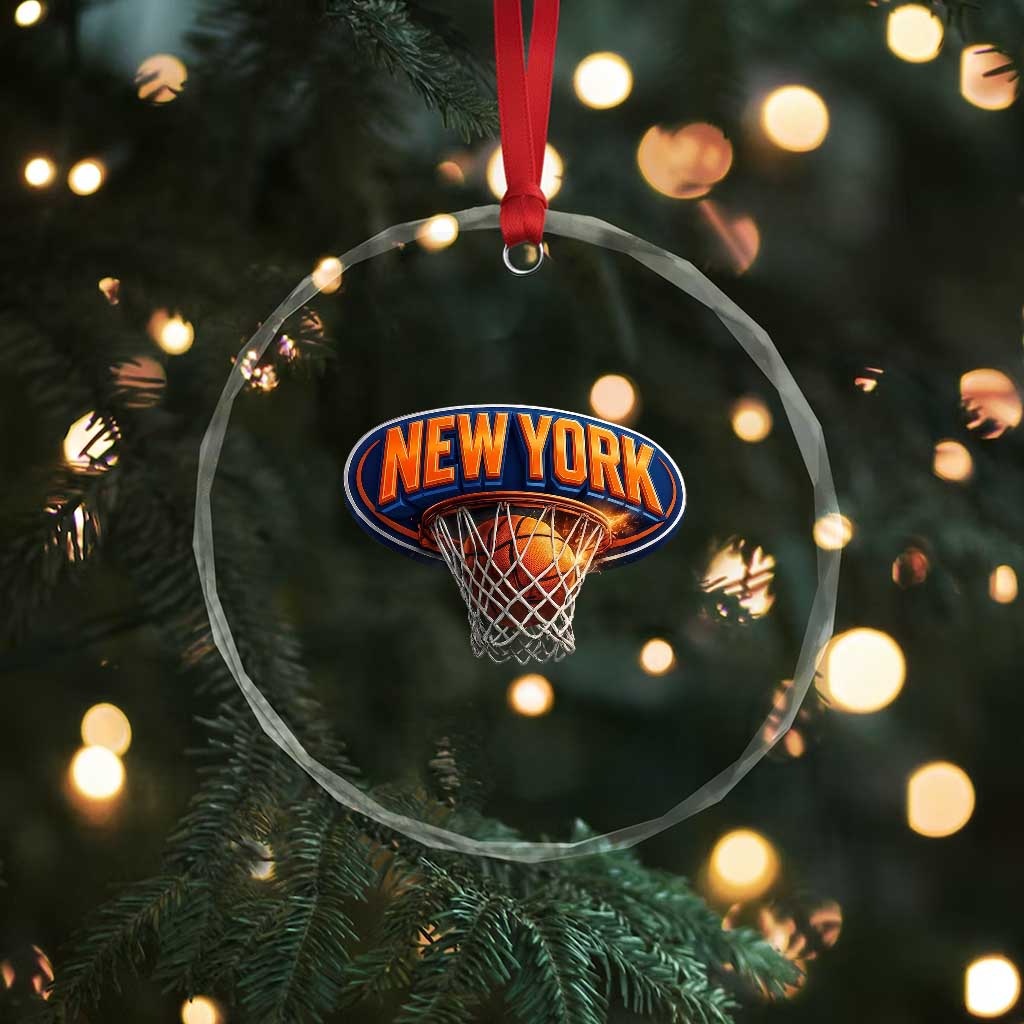 New York Game Day Gift Hoops Lover Crystal Glass Ornament TS12 Print Your Wear