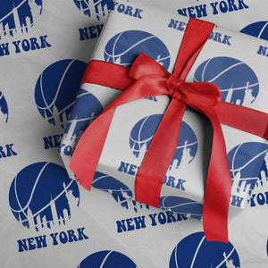 New York Skyline Wrapping Paper Roll Proud Game Day Sports Fan Gift