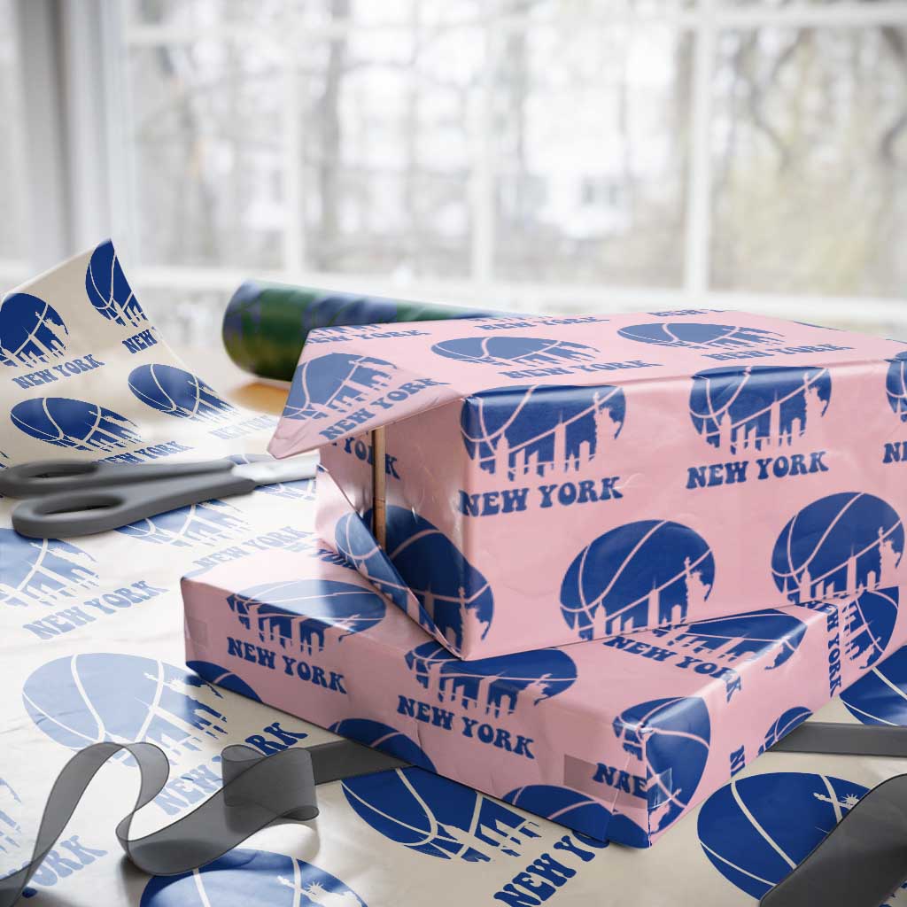 New York Skyline Wrapping Paper Roll Proud Game Day Sports Fan Gift