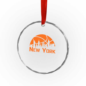 New York Skyline NY State Pride Crystal Glass Ornament Game Day Sports Fan TS14 Print Your Wear