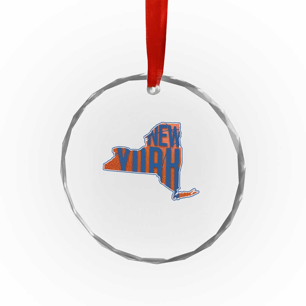 New York State Pride Graphic Crystal Glass Ornament Basketball Fan Gift TS12 Print Your Wear