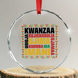 Nguzo Saba Seven Principles Crystal Glass Ornament African Heritage Celebration Gift - Print Your Wear
