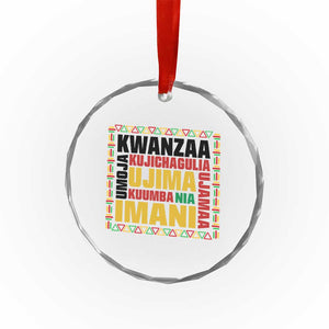 Nguzo Saba Seven Principles Crystal Glass Ornament African Heritage Celebration Gift - Print Your Wear