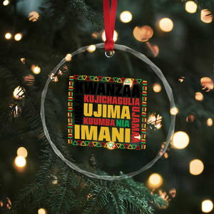 Nguzo Saba Seven Principles Crystal Glass Ornament African Heritage Celebration Gift - Print Your Wear