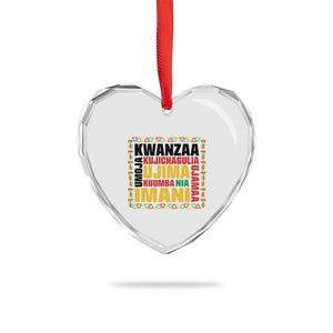 Nguzo Saba Seven Principles Heart Crystal Glass Ornament African Heritage Celebration Gift TS12 Print Your Wear